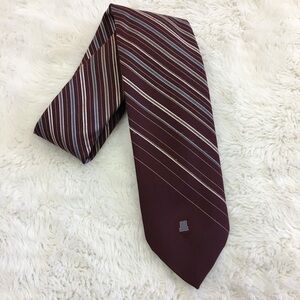 Vintage Lanvin Mens Burgundy Tie